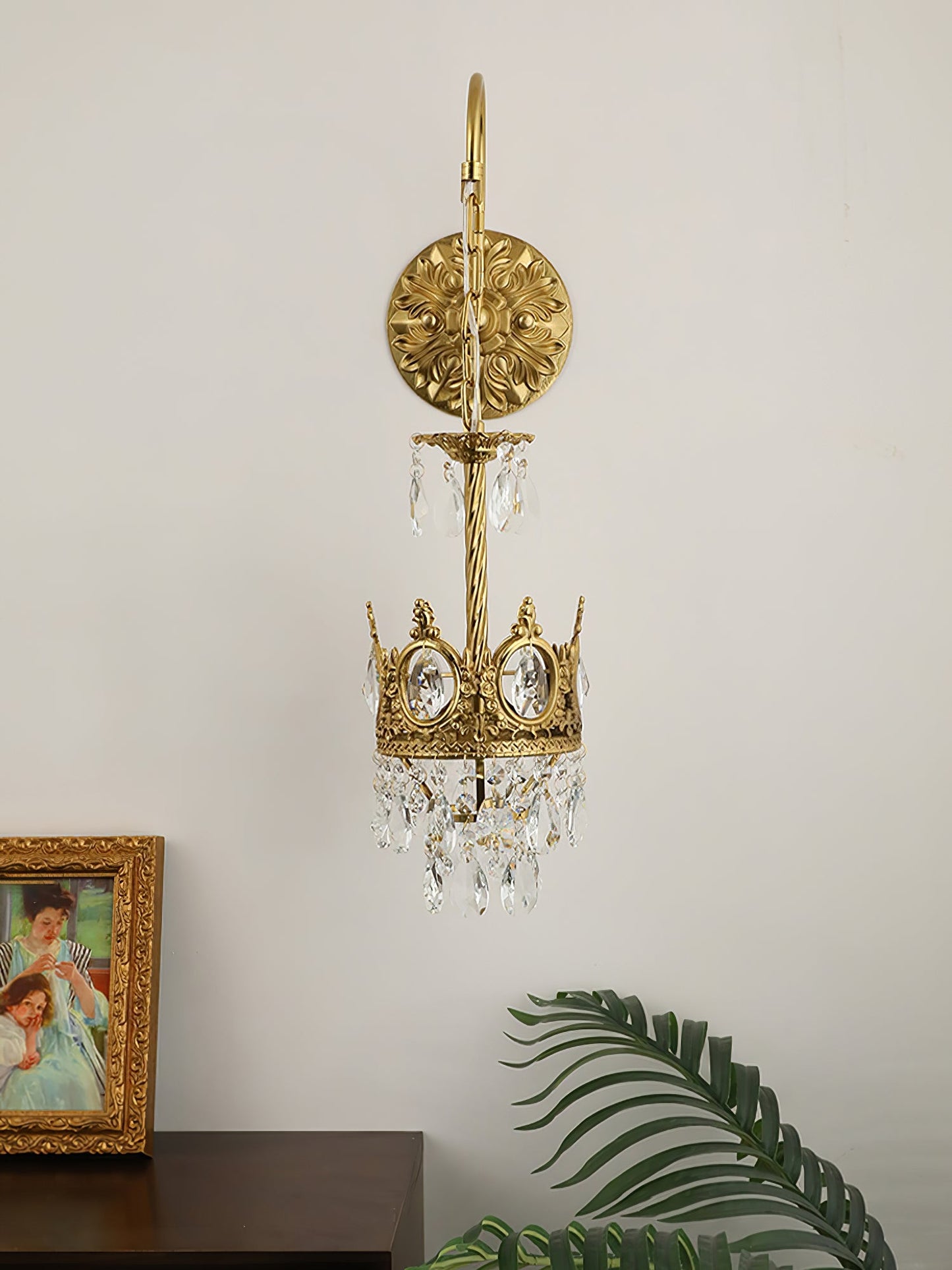 Crystal Crown Sconce Wall Light