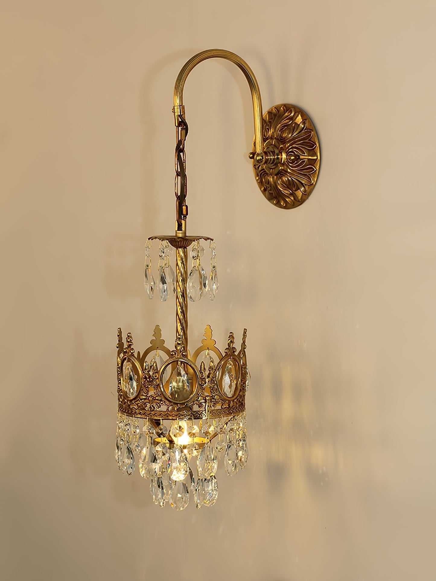 Crystal Crown Sconce Wall Light