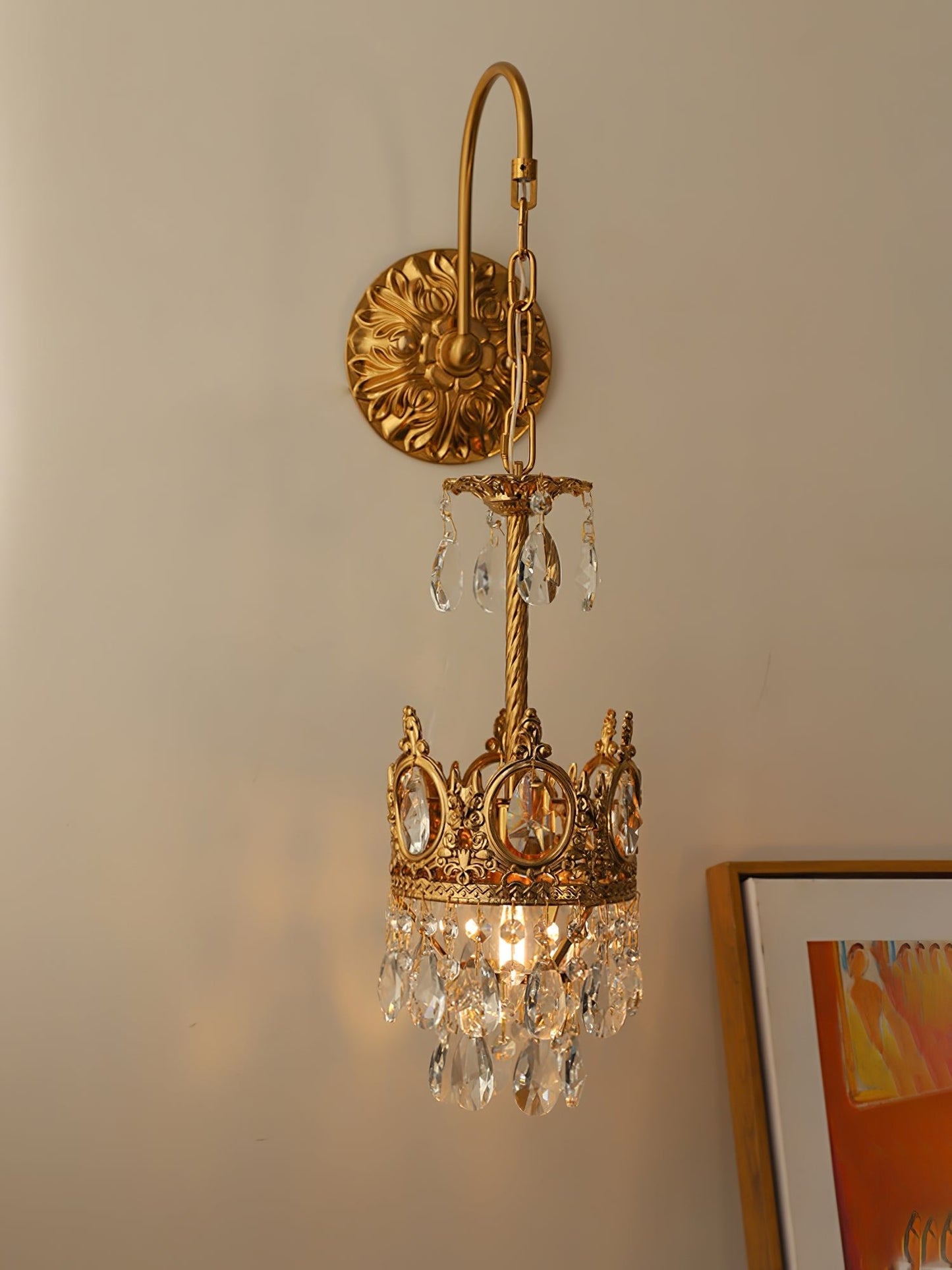 Crystal Crown Sconce Wall Light