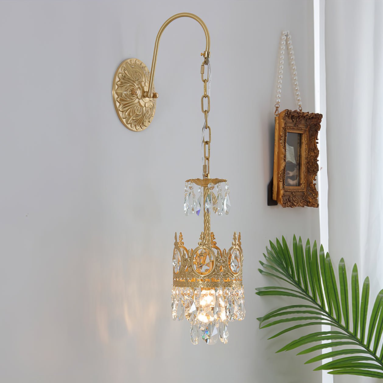 Crystal Crown Sconce Wall Light