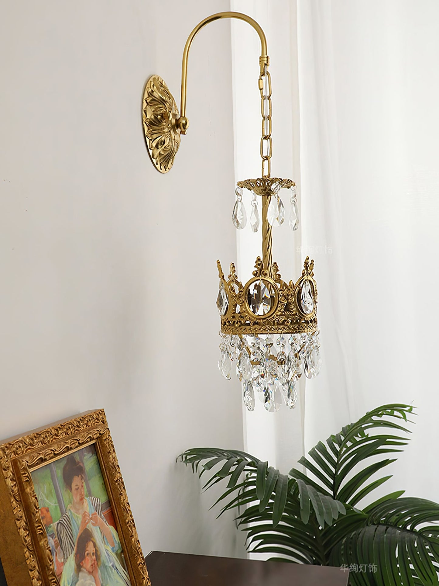 Crystal Crown Sconce Wall Light