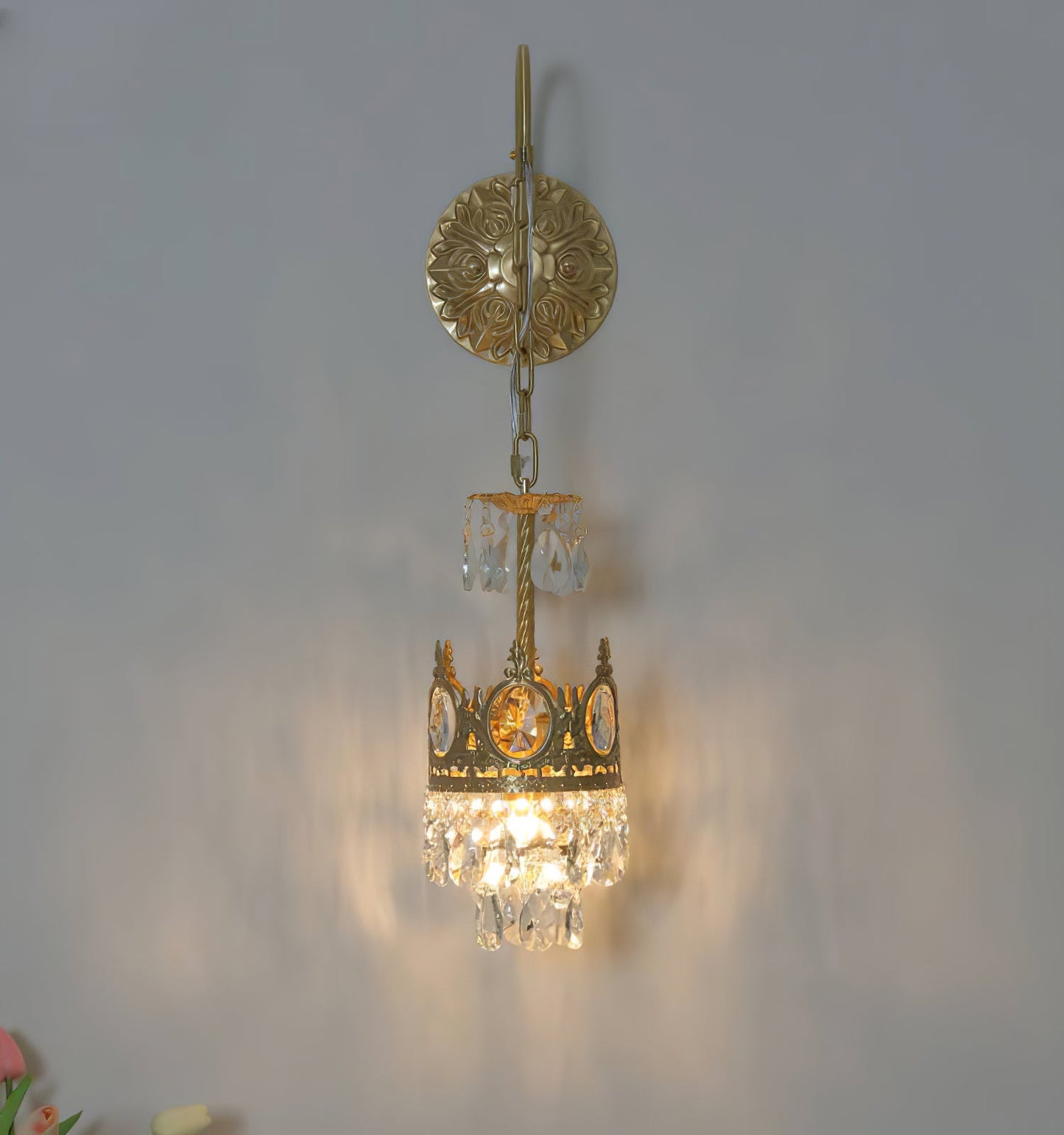 Crystal Crown Sconce Wall Light