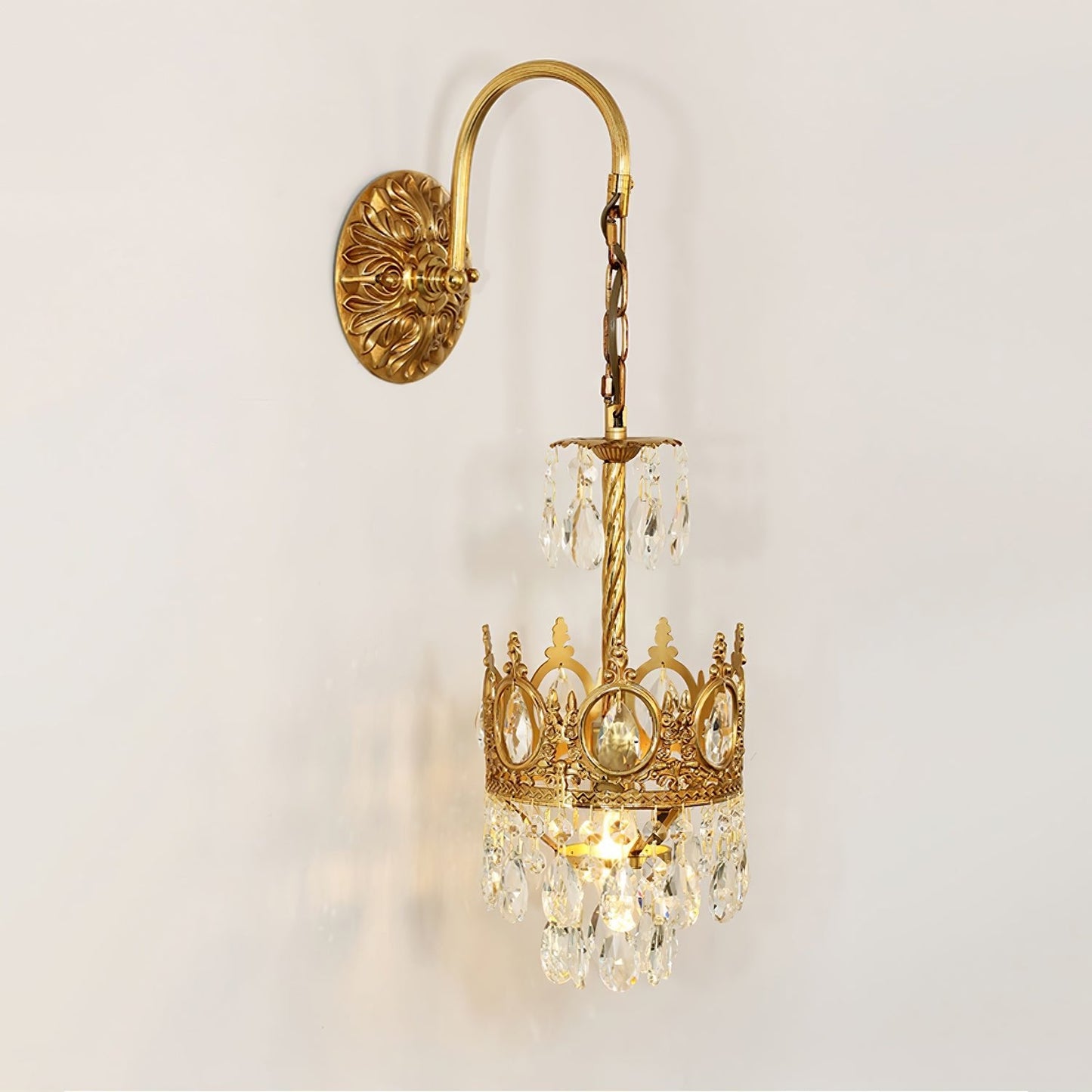 Crystal Crown Sconce Wall Light