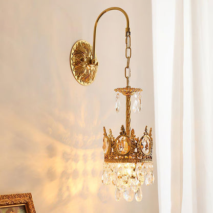 Crystal Crown Sconce Wall Light