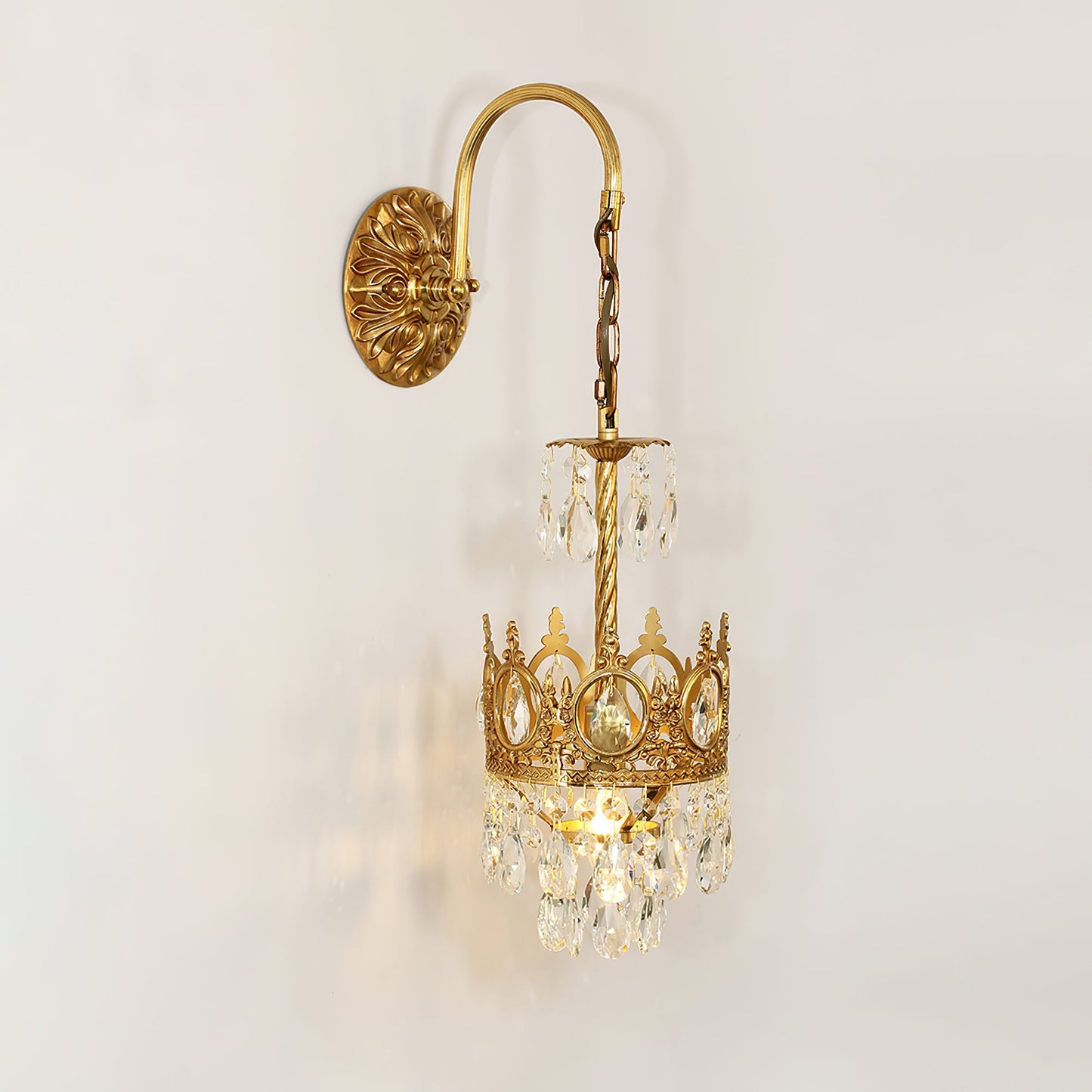 Crystal Crown Sconce Wall Light