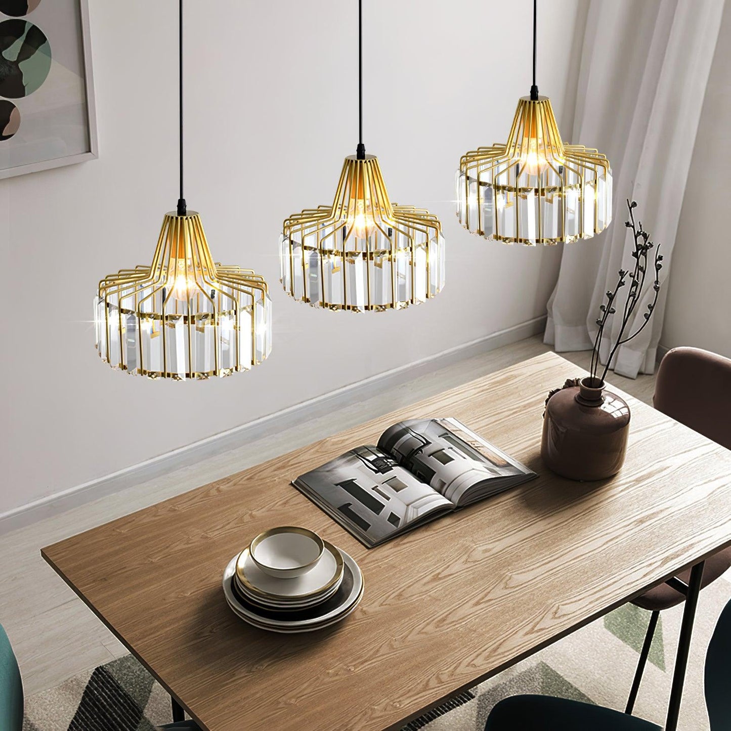 Crystal Drum Ceiling light fitting Pendant Lamp