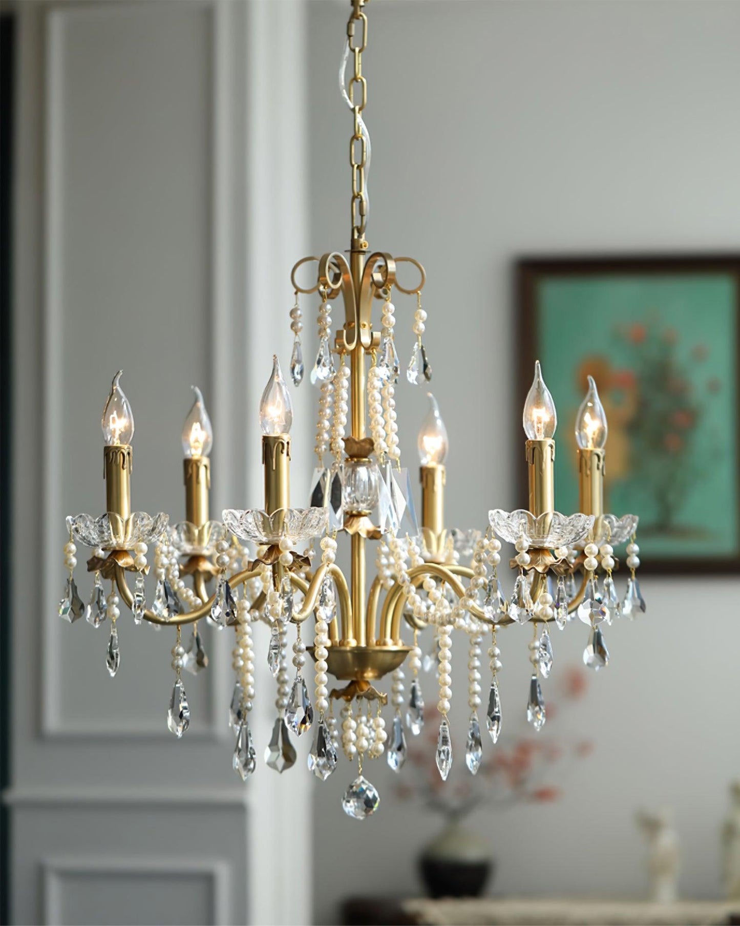 Crystal Pearl Ceiling fixture Chandelier