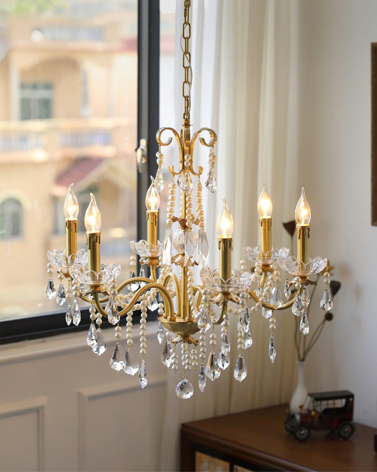 Crystal Pearl Ceiling fixture Chandelier