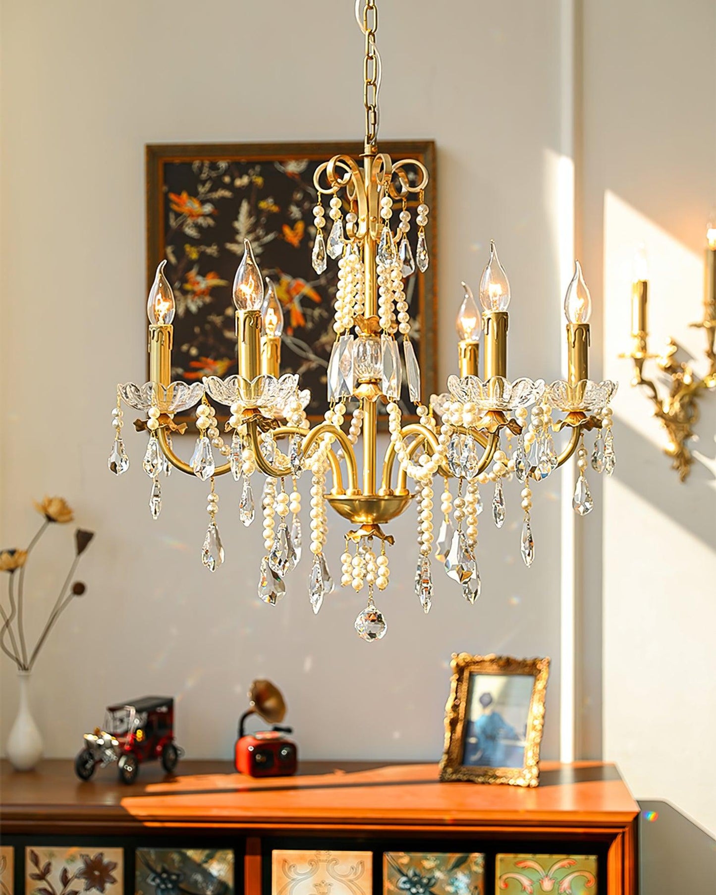 Crystal Pearl Ceiling fixture Chandelier