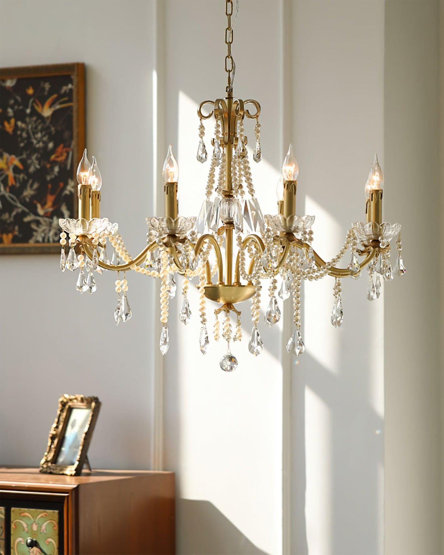 Crystal Pearl Ceiling fixture Chandelier