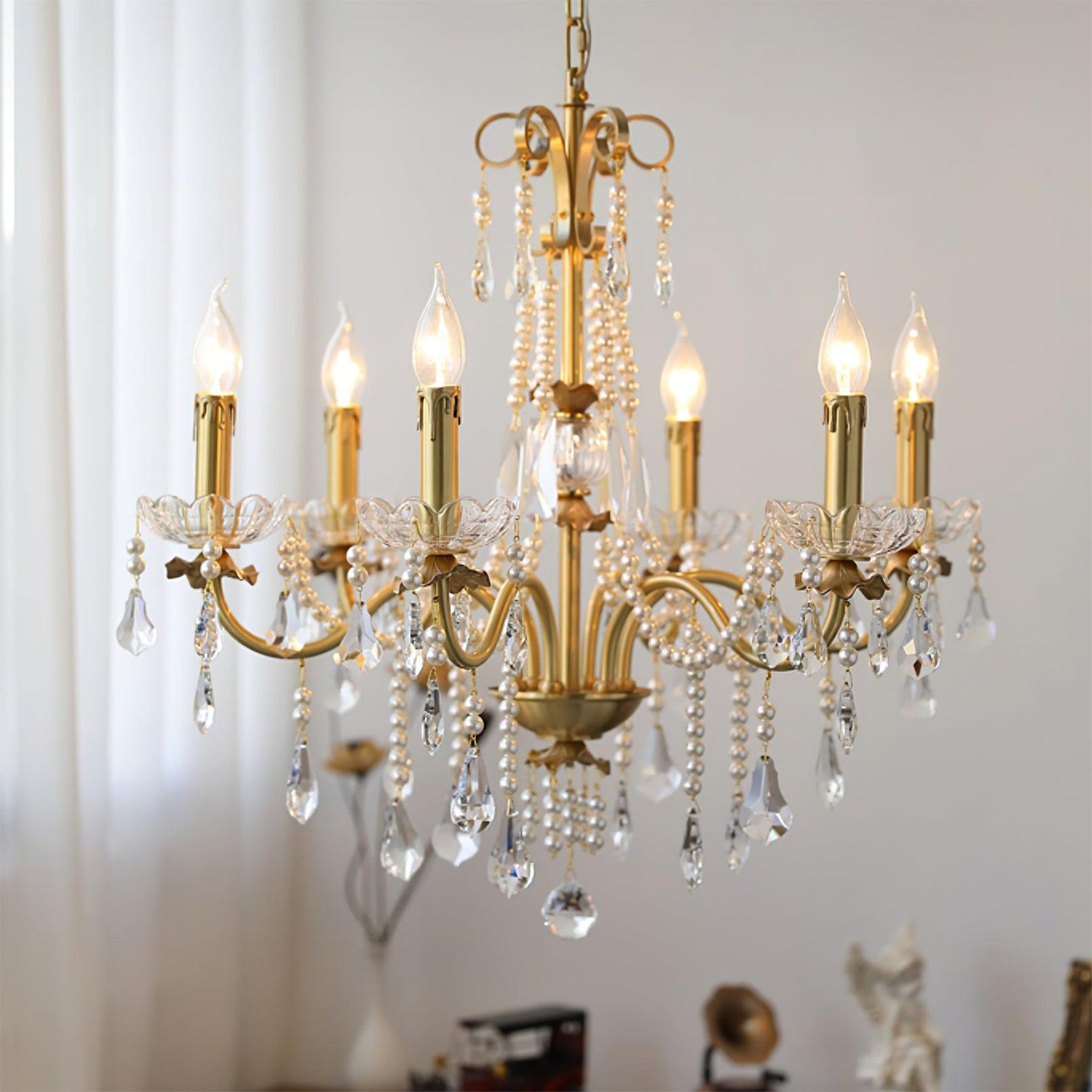 Crystal Pearl Ceiling fixture Chandelier