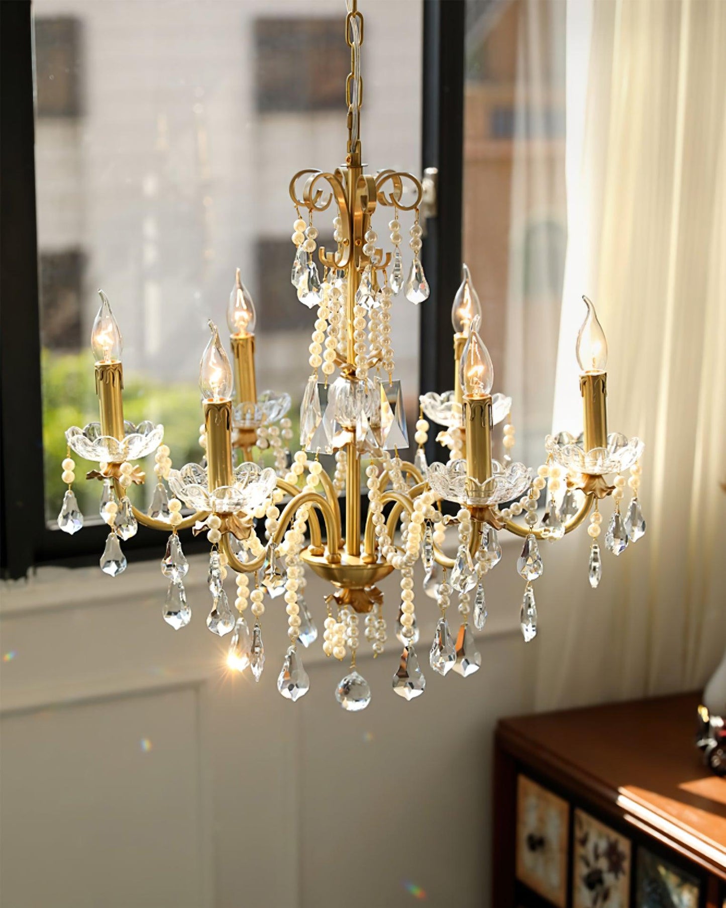 Crystal Pearl Ceiling fixture Chandelier