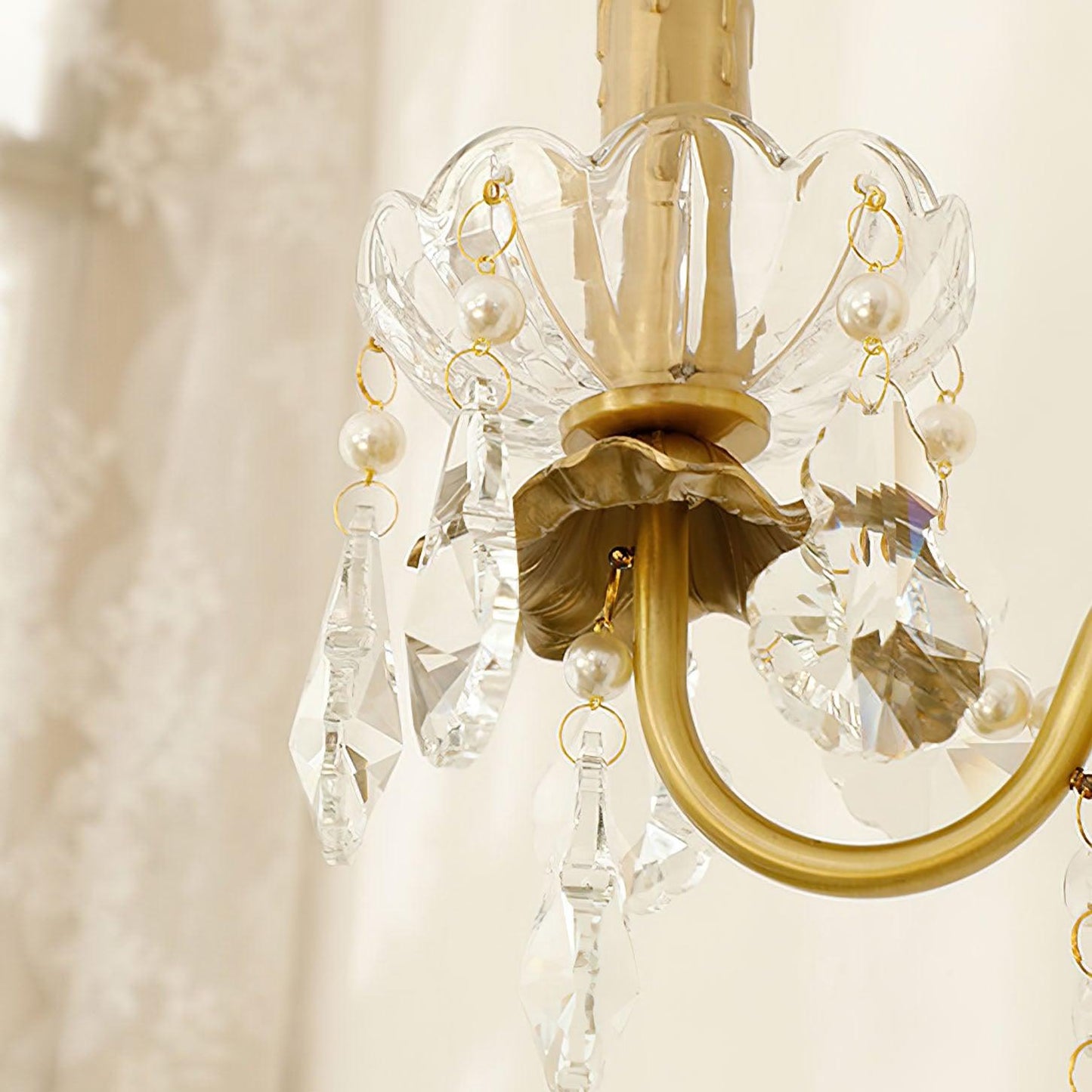 Crystal Pearl Chain Wall light fixture Wall Lamp