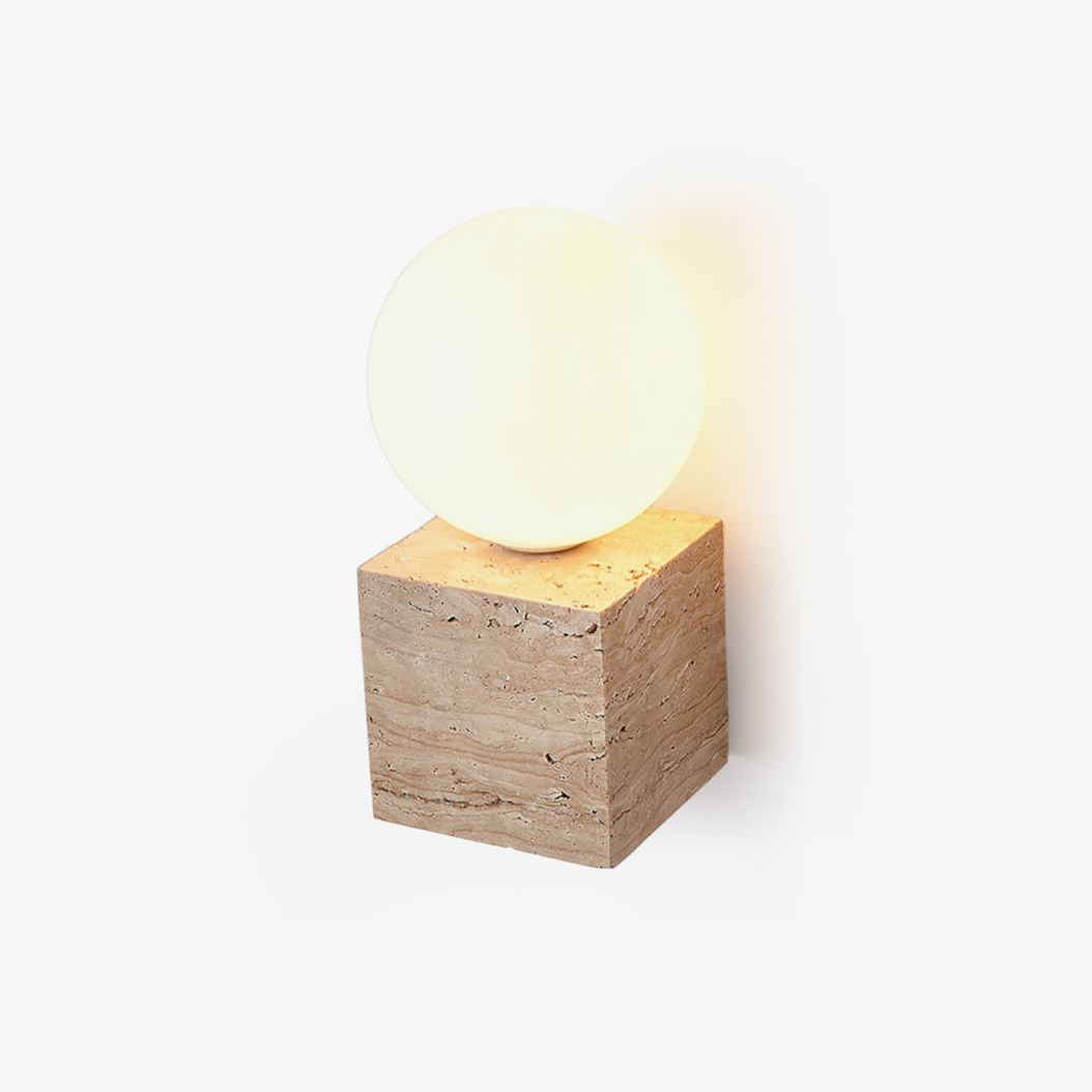 Cube Stone Sconce Wall Lamp