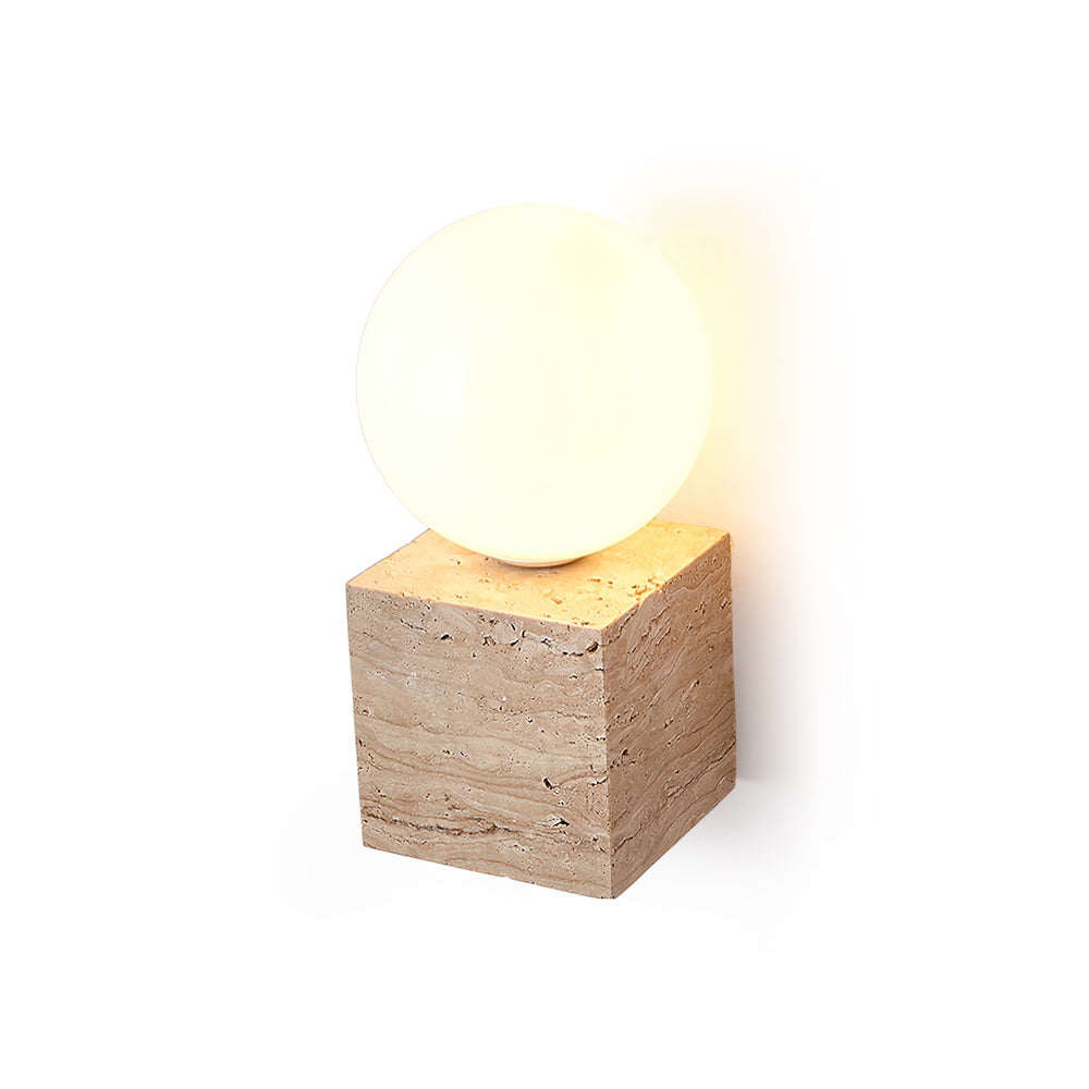 Cube Stone Sconce Wall Lamp