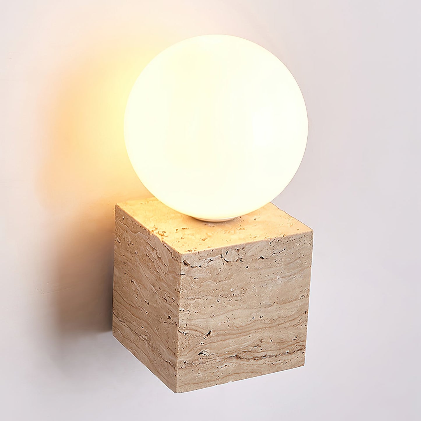 Cube Stone Sconce Wall Lamp