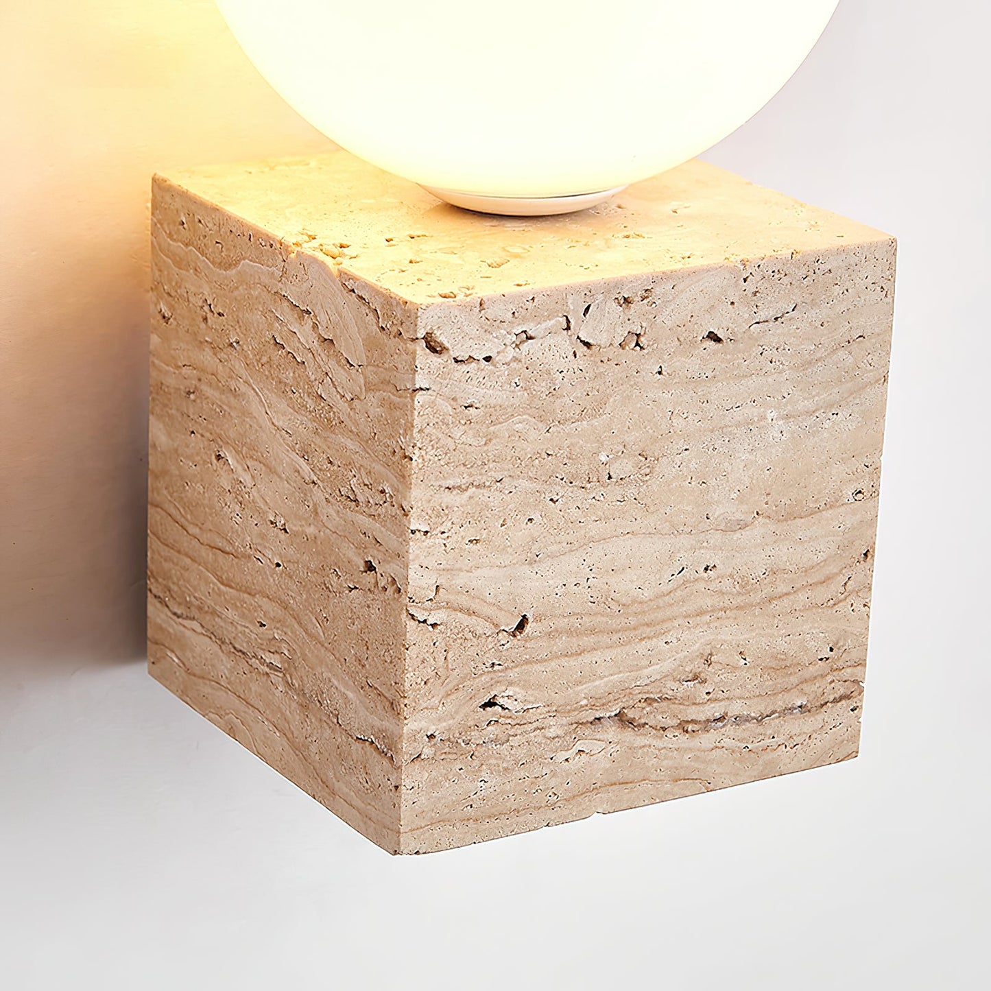 Cube Stone Sconce Wall Lamp