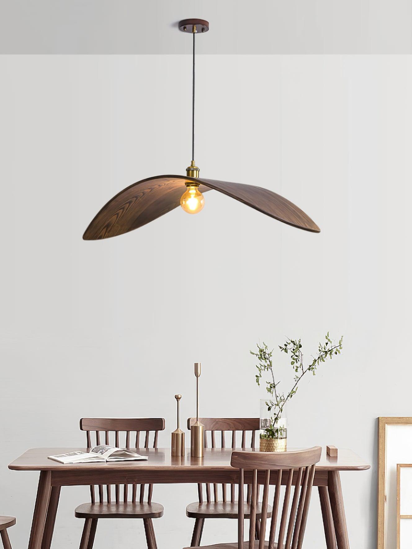 Curve Wooden Drop light Pendant Lamp