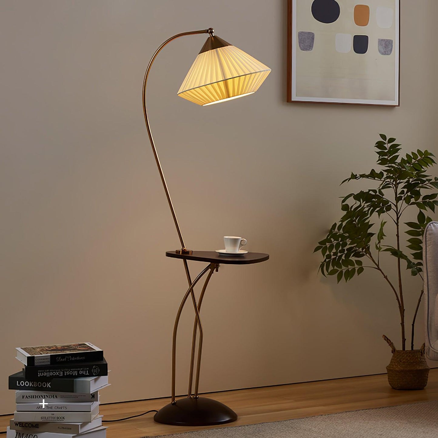 Curve With Side table lamp Table Floor Lamp