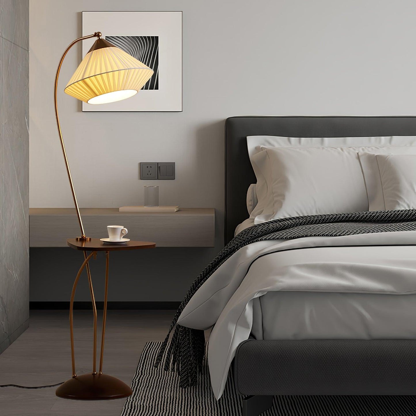 Curve With Side table lamp Table Floor Lamp