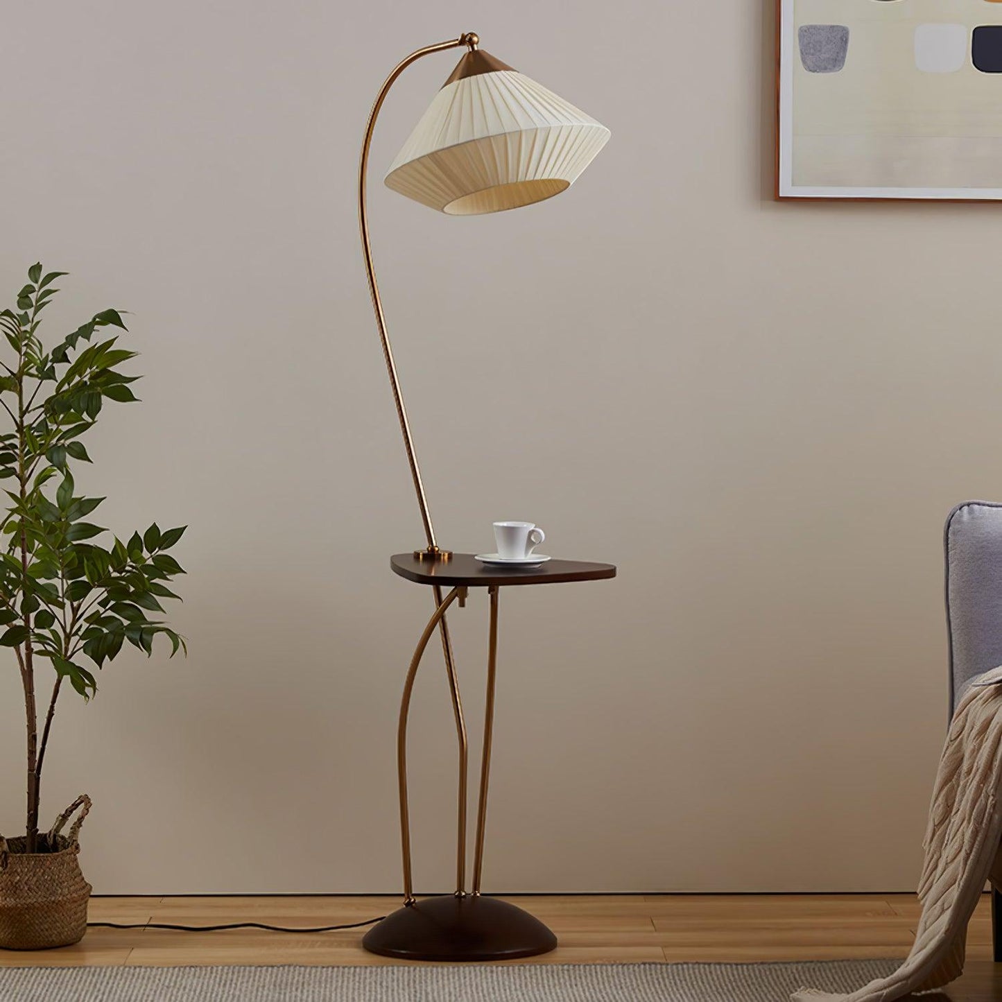 Curve With Side table lamp Table Floor Lamp