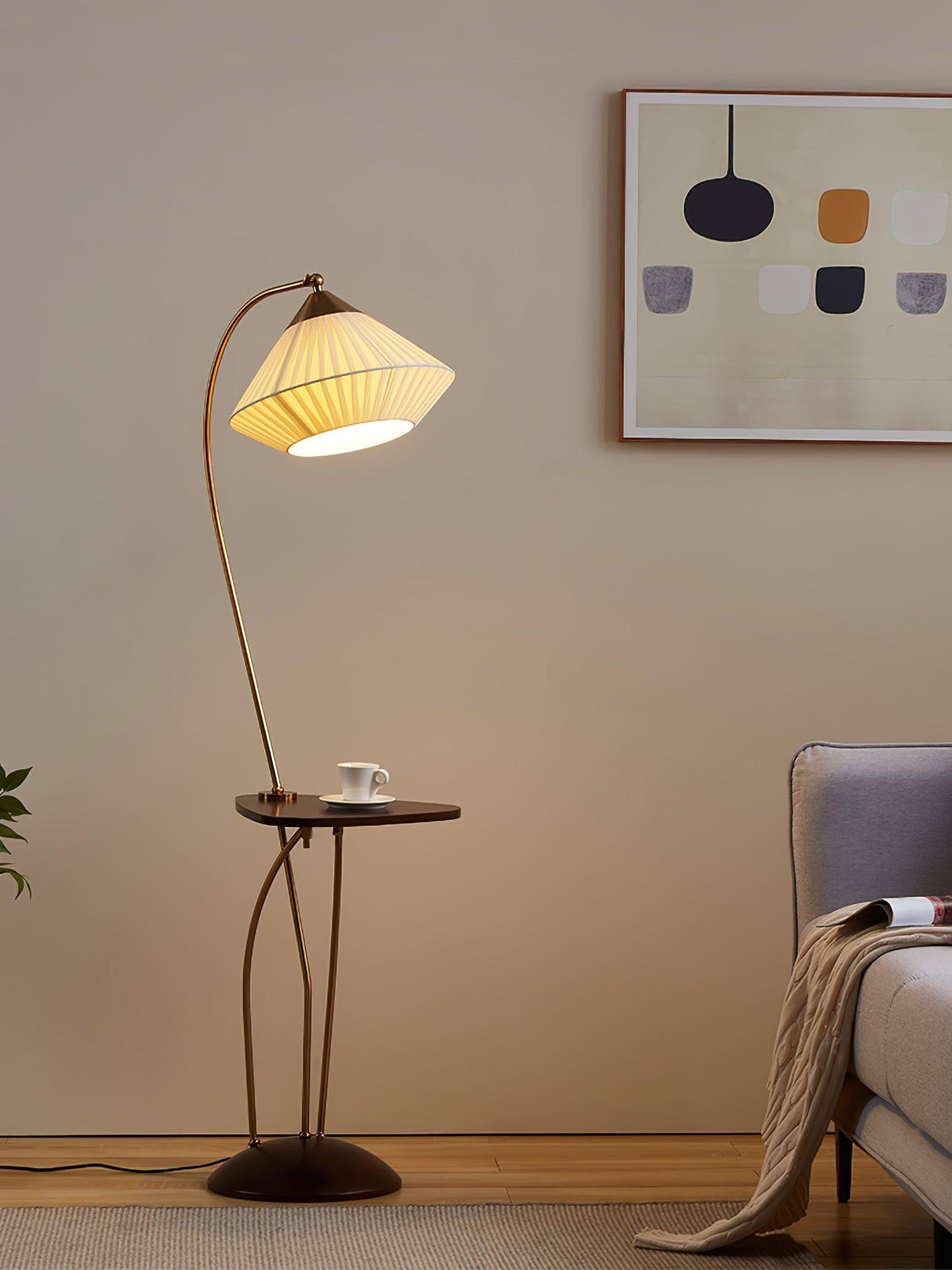 Curve With Side table lamp Table Floor Lamp