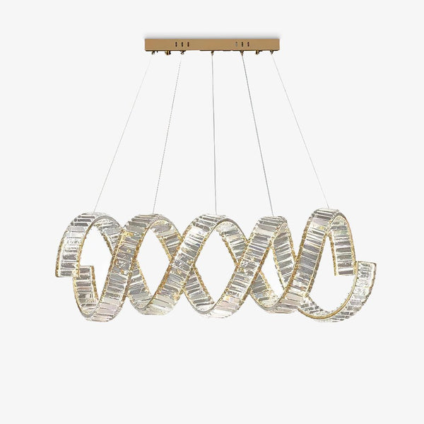 Curved LED Pendant light Chandelier