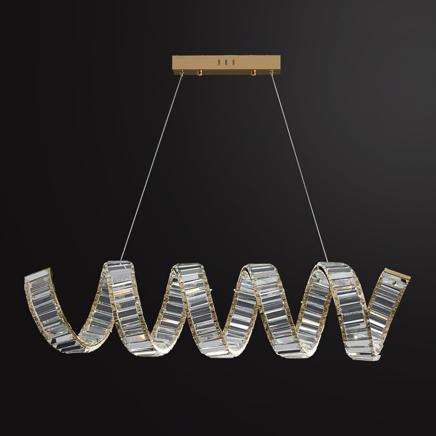 Curved LED Pendant light Chandelier