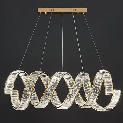 Curved LED Pendant light Chandelier