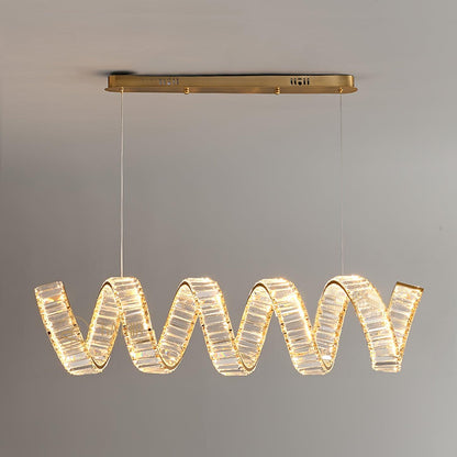 Curved LED Pendant light Chandelier