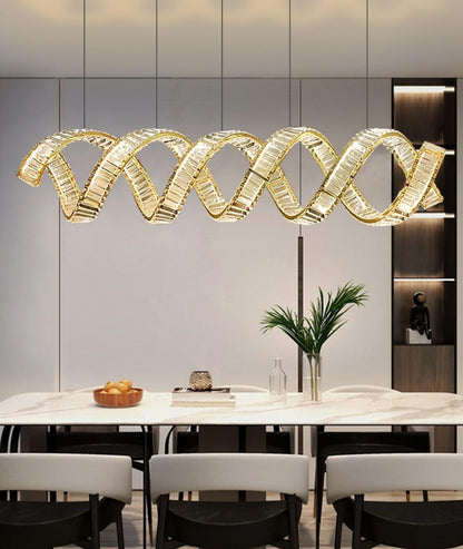 Curved LED Pendant light Chandelier