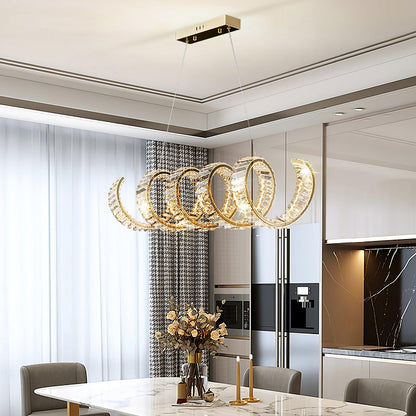 Curved LED Pendant light Chandelier