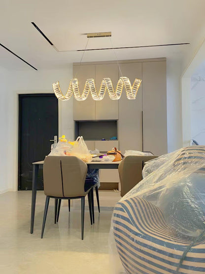 Curved LED Pendant light Chandelier