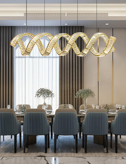 Curved LED Pendant light Chandelier