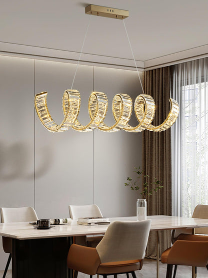 Curved LED Pendant light Chandelier