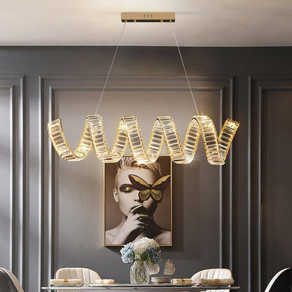 Curved LED Pendant light Chandelier