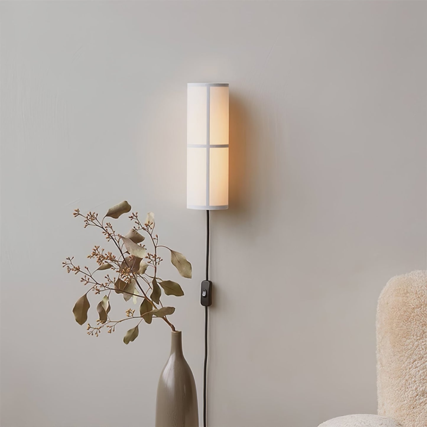 Cylinder Fabric Wall-mounted lamp Wall Lamp