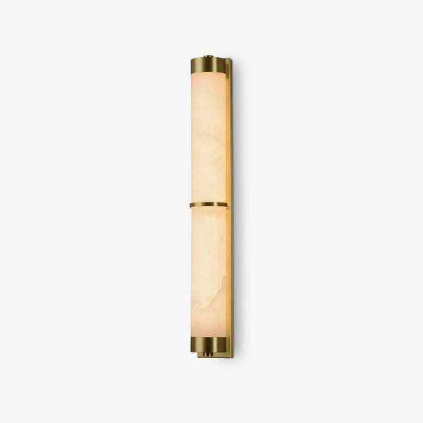 Cylindra Alabaster Brass Bracket light Wall Light