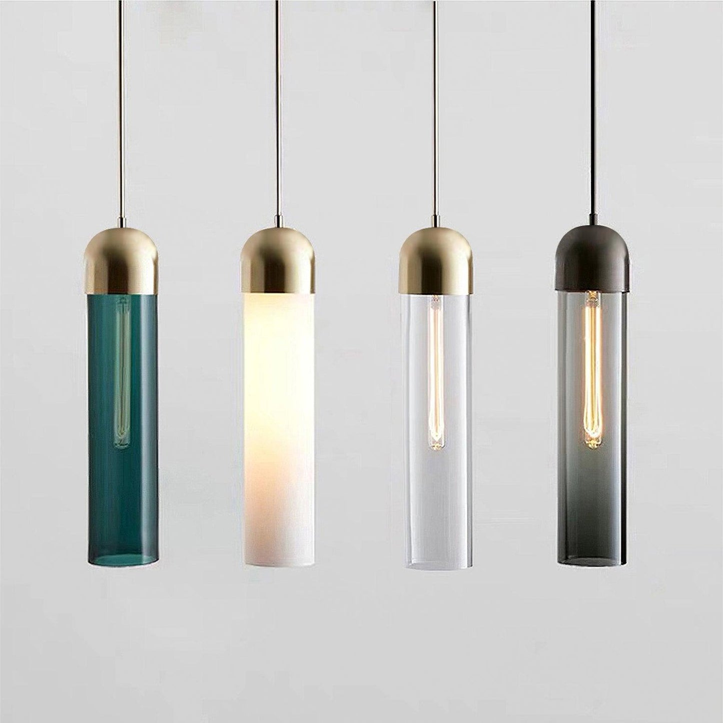 Glass Cylindrical Shape Drop light Pendant Light