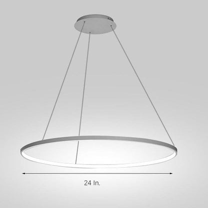 Starto 24'' Acrylic Big Ring Opal Shade Single Pendant Light