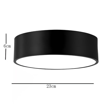 Thick Cylindrical LED Black Modern Ceiling Lights Flush Mount Light