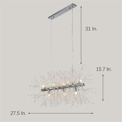 Luxury Modern LED Pendant Light with Electroplated Metal & Crystal Design E26/E27 Compatible