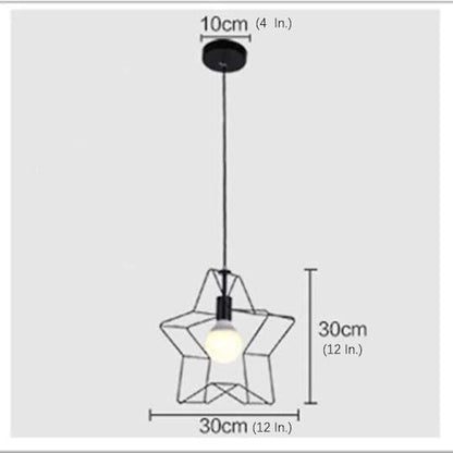 Minimalist Industrial Star Pendant Light Metal Pendant Lighting