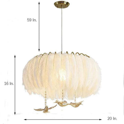 Modern Contemporary Chandeliers Drum Light Chandelier Feather Chandelier