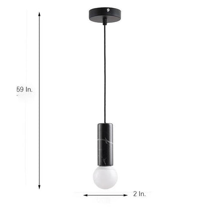 Elongated Cylindrical Metal Ceramic LED Modern Island Lights Pendant Lighting