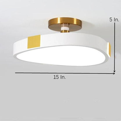 Rounded Abstract Flush Mount Lights LED Bedroom Ceiling Lights