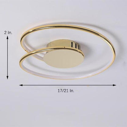 Unusual Flush Mount Ceiling Light Circular Metal Silica Gel LED Light