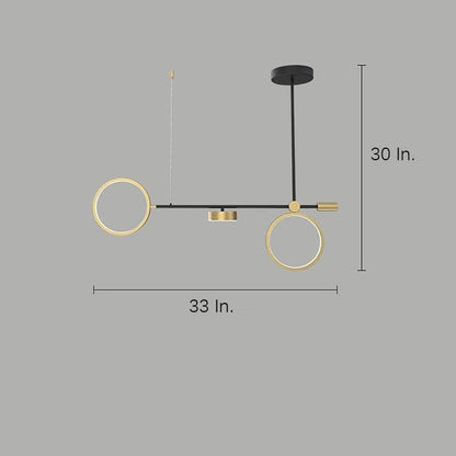 2 Circles LED Nordic Hanging Ceiling Lights Island Lights Chandeliers