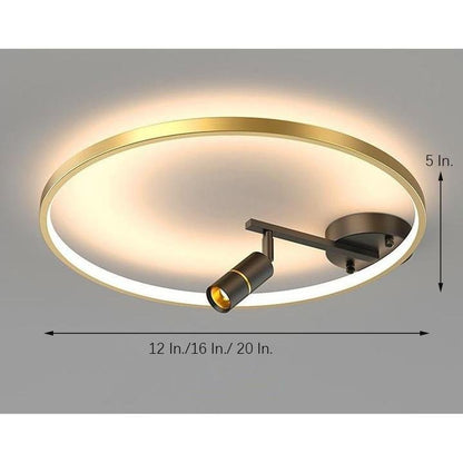 LED Circle Spotlight Modernist Single Dimmable Flush Mount Ceiling Light for Bedroom