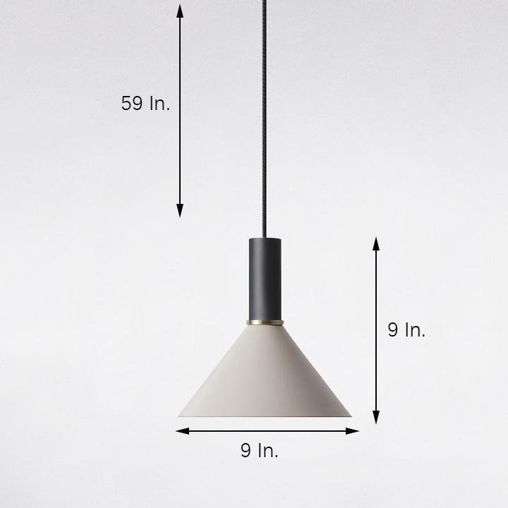 Modernist Cone Shaped Metal Island Pendant Lights Bedroom Ceiling Lights